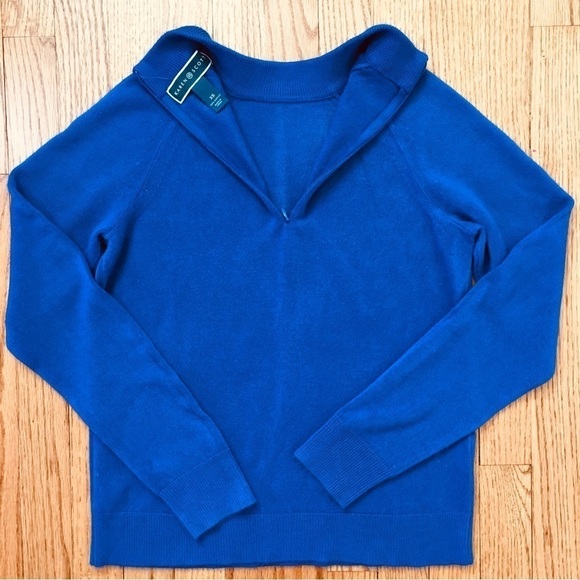Karen Scott luxsoft Mock Neck Blue Sweater - Picture 7 of 16